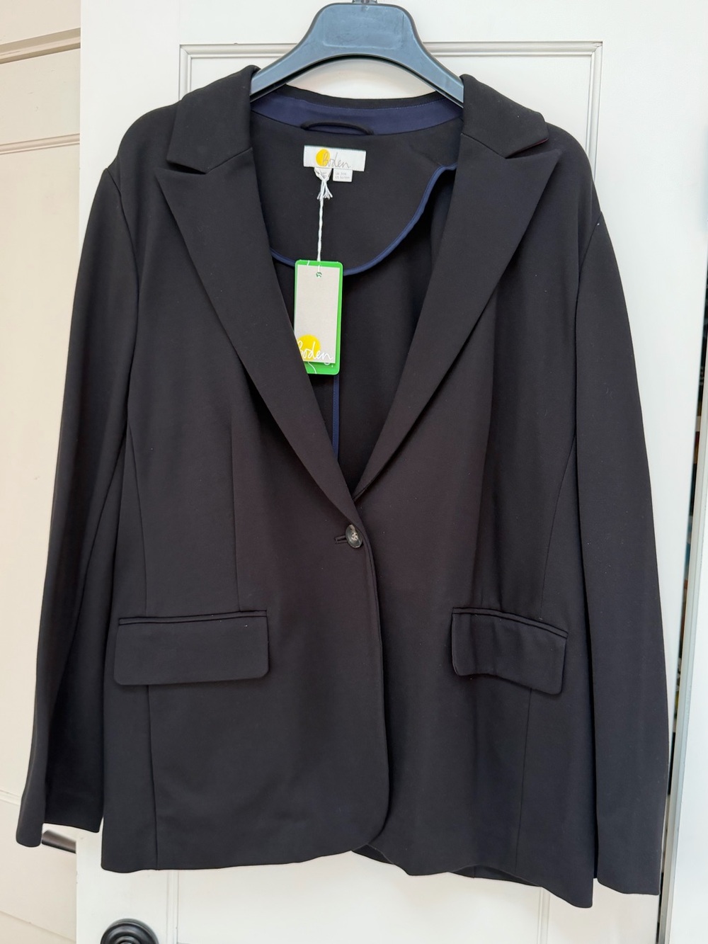 NWT BODEN PONTE BLAZER WOMENS BLACK BLAZER SIZE 16/18